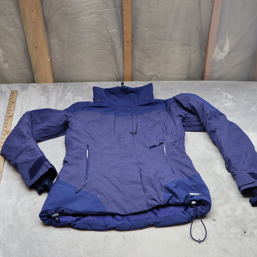 Salomon Jacket Women Small Blue Icerocket AdvancedSkin‎ Dry Ski Snow Winter Warm